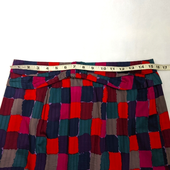 Marc by Marc Jacobs Abstract Bold Multicolor Pleated Detail Skirt - Picture 3 of 9